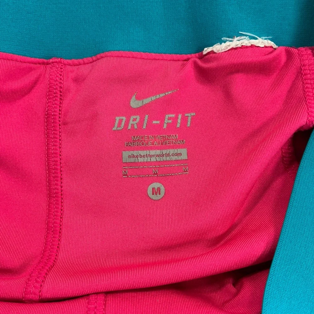 Nike Dri-FIT 2-in-1 Running Shorts Womens Medium Orange Pink Just Do It